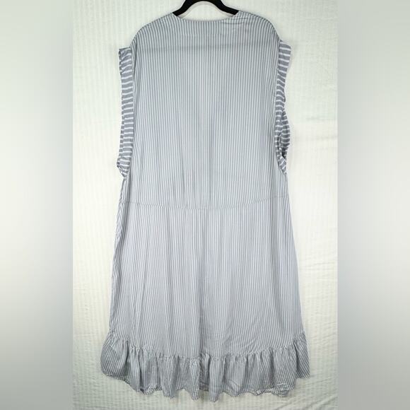 Free People Gone Sailing Maxi Dress Nautical Stripe Twist Detailing Size Medium - Picture 5 of 7